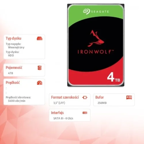 Seagate Drive IronWolf 4TB 3