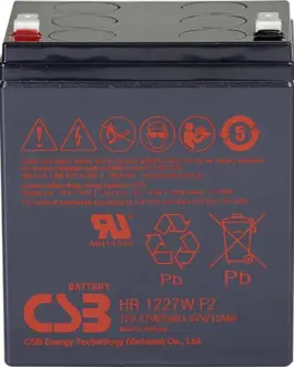 CSB AGM Battery 27W@15min F2 6.5Ah 3-5y HR1227WF2