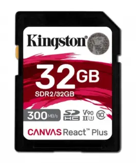 Kingston памет card SD 32GB Canvas React Plus 300/260 UHS-II U3
