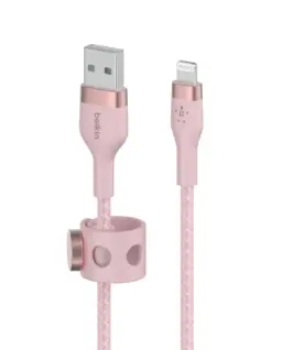 Alternative view of Belkin кабел BoostCharge USB-A for Lightning silicone, 2m, розов