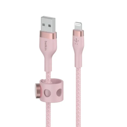Alternative view of Belkin кабел BoostCharge USB-A for Lightning silicone, 2m, розов