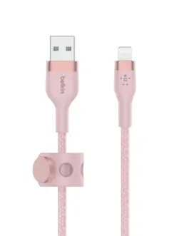 Belkin кабел BoostCharge USB-A for Lightning silicone 3m розов
