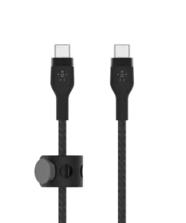 Belkin кабел BoostCharge USB-C/USB-C оплетка silicone 2 m, черен