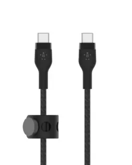 Belkin кабел BoostCharge USB-C/USB-C оплетка silicone 2 m, черен
