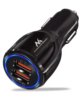 Maclean USB socket зарядно черен Maclean MCE478 B