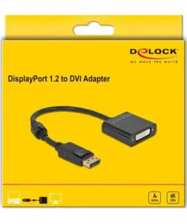 Адаптер Delock 63482 DisplayPort мъжко – DVI женско