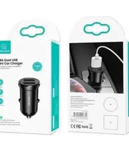 Alternative view of USAMS зарядно за кола 2xUSB 2,4A черен