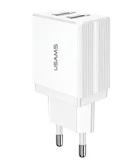USAMS зарядно 2xUSB T24 2,1A бял Only Head