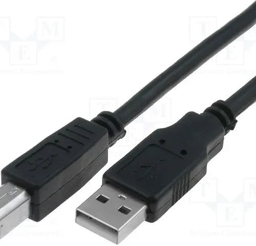 VCom Кабел USB 2.0 AM / BM Black - CU201-B-1.5m