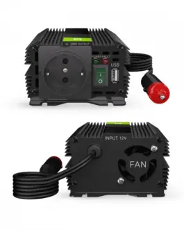 Alternative view of Green Cell Power inverter 12V 150W/300W mod sin