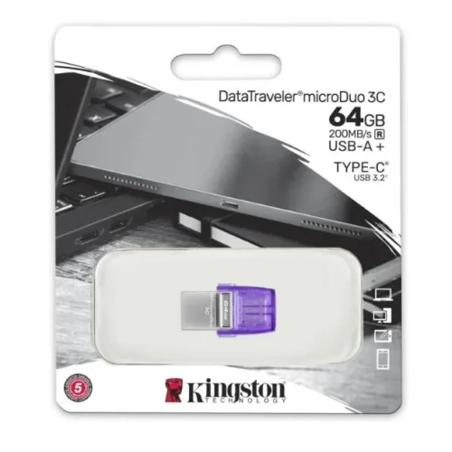 Kingston Pendrive Data Traveler MicroDuo 3C G3 64GB USB-A/USB-C