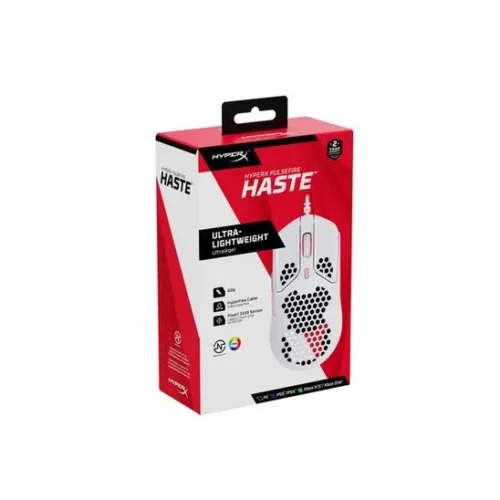 HyperX Pulsefire Haste Gaming Mouse бял/розов