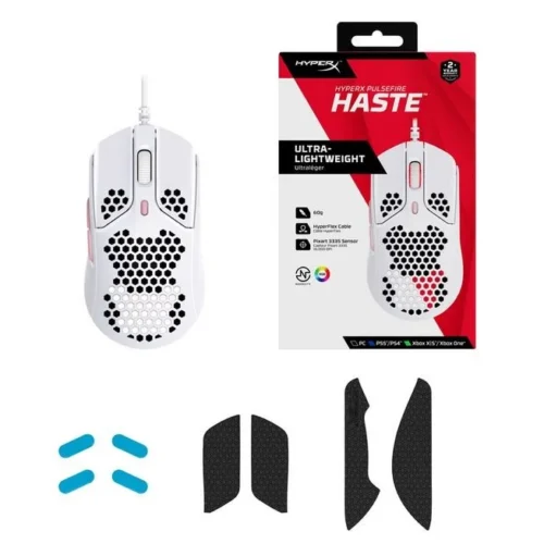 HyperX Pulsefire Haste Gaming Mouse бял/розов