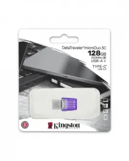 Alternative view of Kingston Pendrive USB Data Traveler MicroDuo 3C G3 128GB USB-A/USB-C
