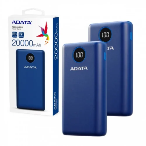 Adata външна батерия P20000QCD 20000mAh син QC/PD