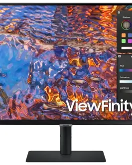 Samsung Monitor 32 инча ViewFinity S80PX IPS 3840x2160 UHD 16:9 1xHDMI 1xDP 1xUSB-C (90W) 3xUSB 3.0 LAN 5ms PinP/PbyP 60Hz HAS+PIV płaski