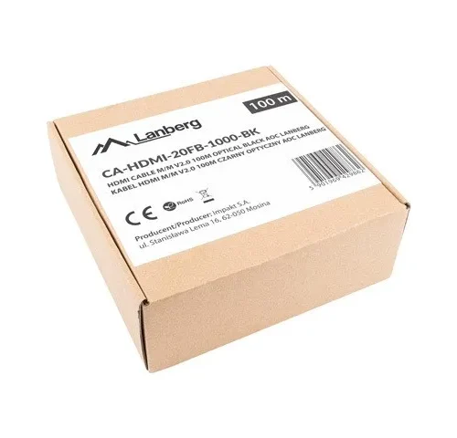 Alternative view of Lanberg кабел HDMI M/M v2.0 CA-HDMI-20FB-1000-BK 100m черен