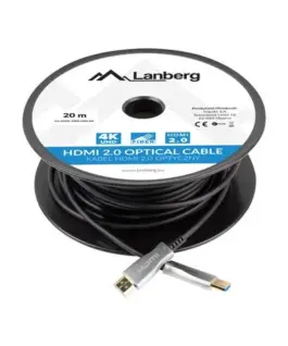 Lanberg кабел HDMI M/M v2.0 CA-HDMI-20FB-0200-BK 20m черен