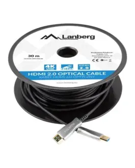Lanberg кабел HDMI M/M v2.0 CA-HDMI-20FB-0300-BK 30m черен