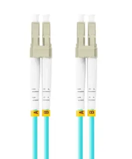 Alternative view of Lanberg Fiber optic patch cord MM LC/UPC-LC/UPC DUPLEX 3.0MM OM3 50/125 LSZH 2M Aqua