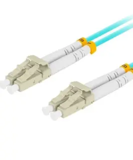 Lanberg Fiber optic patch cord MM LC/UPC-LC/UPC DUPLEX 3.0MM OM3 50/125 LSZH 2M Aqua