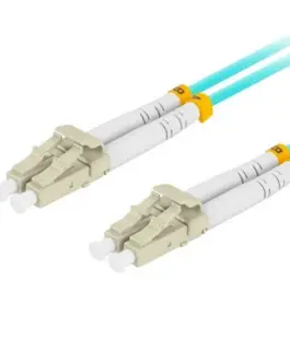Lanberg Fiber optic patch cord MM LC/UPC-LC/UPC DUPLEX 3.0MM OM3 50/125 LSZH 2M Aqua