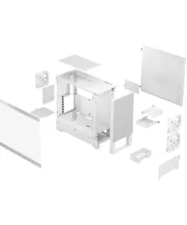 Alternative view of Fractal Design Case Pop Air бял TG Clear Tint