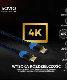 Savio кабел HDMI GCL-02 1.8m