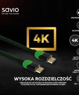 Savio кабел HDMI GCL-03 1.8m