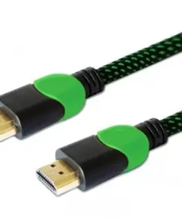 Savio кабел HDMI GCL-03 1.8m v2.0 braid зелен
