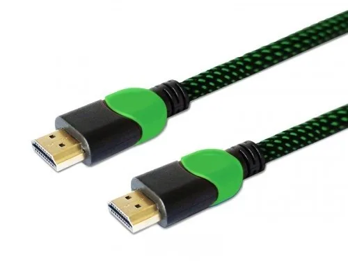 Savio кабел HDMI GCL-03 1.8m v2.0 braid зелен