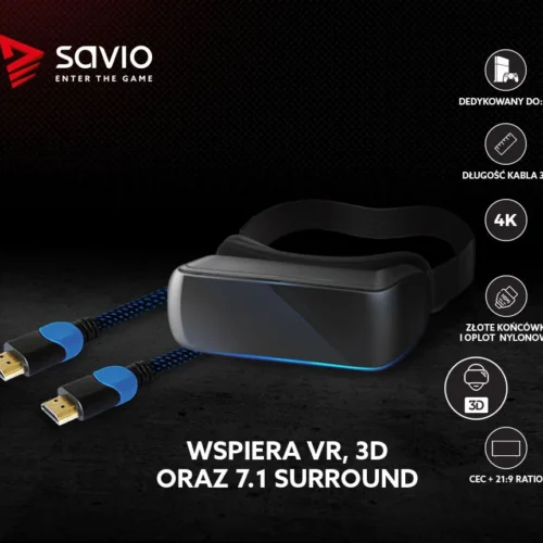 Savio кабел HDMI GCL-05 3m