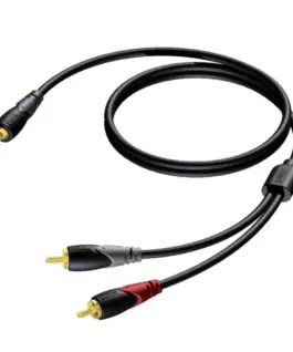 PROCAB 35 MM JACK MALE STEREO -2X RCA/CINCH MALE 3 M