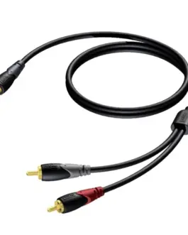 PROCAB 35 MM JACK MALE STEREO -2X RCA/CINCH MALE 5 M