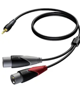 PROCAB 35 MM JACK MALE STEREO -2X XLR MALE 3 M