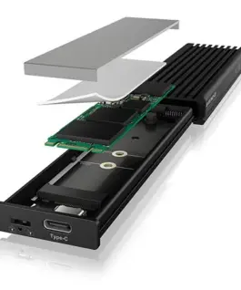 Alternative view of IcyBox ICY BOX IB-1817MCT-C31 NVMe/SATA M2. Toolless