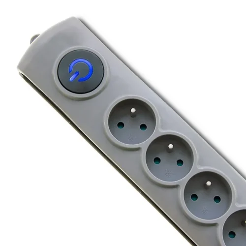 Qoltec Surge protector Quick Switch 6 sockets 3m gray