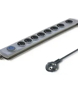 Qoltec Surge protector Quick Switch 8 socket 3m gray