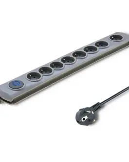 Qoltec Surge protector Quick Switch 8 socket 3m gray