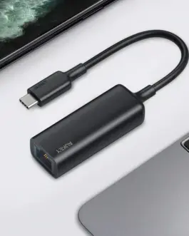 Alternative view of AUKEY Ethernet адаптер CB-A30 Aluminium Gigabit 10/100/1000 Mbps RJ45 | 1 Gb/s | USB 3.0 Typ C | diody LED