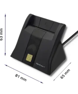 Qoltec Smart chip card scanner USB2.0 Plug&play