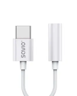 Savio адаптер AK-51 USB-C - Mini Jack 35mm Xiaomi Huawei Oppo
