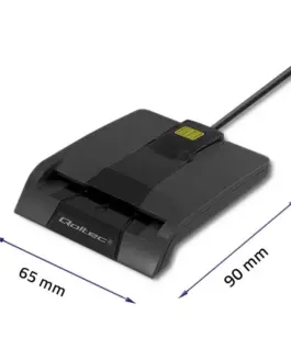 Alternative view of Qoltec Intelligent smart ID card reader, USB type C