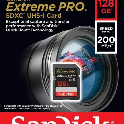 SanDisk Extreme Pro SDXC 128GB 200/90 MB/s V30 UHS-I U