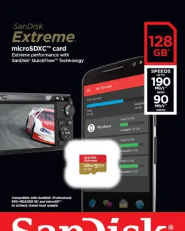 Alternative view of SanDisk Extreme microSDXC 128GB 190/90 MB/s A2 V30 U3