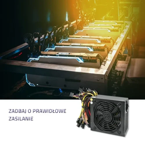 Qoltec захранващ блок ATX | 1600W | 80 Plus Gold | Bitcoin Miner