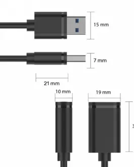 Alternative view of Unitek удължителен кабел USB 2.0 AM-AF, 0.5M, Y-C447GBK