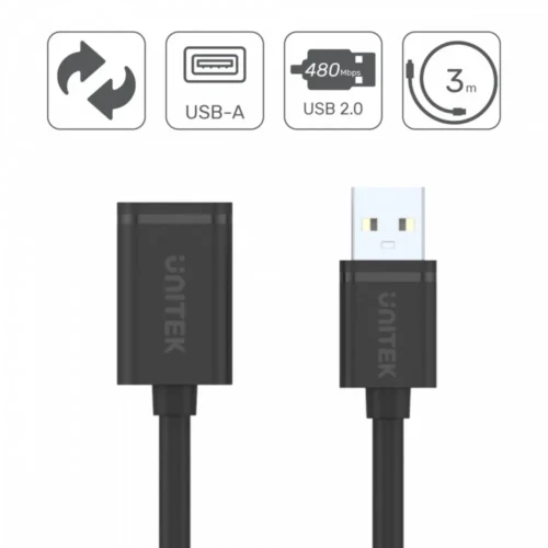 Unitek удължителен кабел USB 2.0 AM-AF