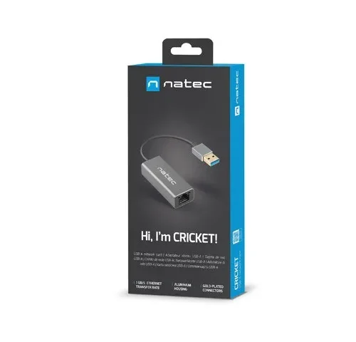 Natec Ethernet адаптер USB 3. – RJ-45 1Gb кабел