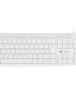 Natec Keyboard Nautilus US slim бял